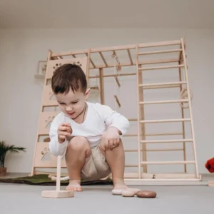 Scandinavian kitty indoor play gym