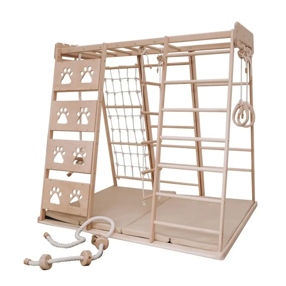 Scandinavian kitty indoor play gym