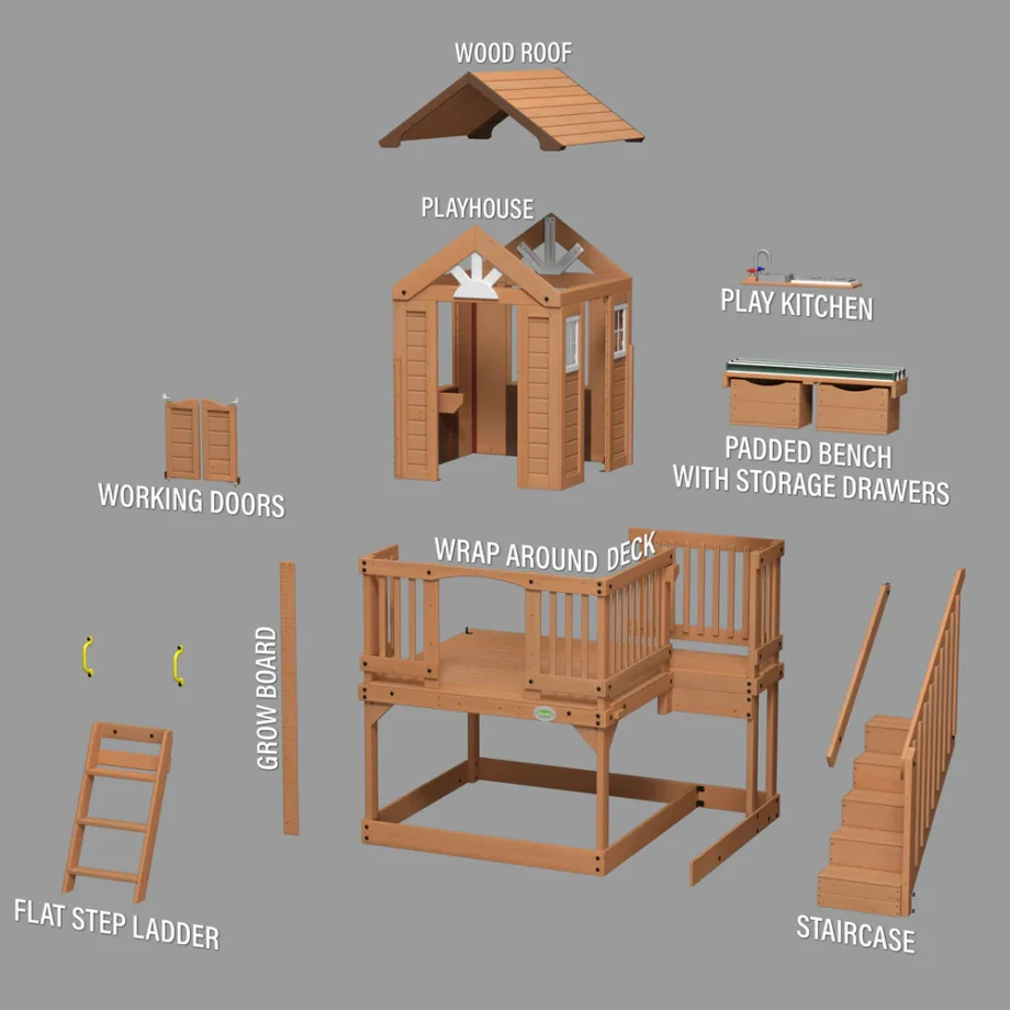 Wooden Play House For kids