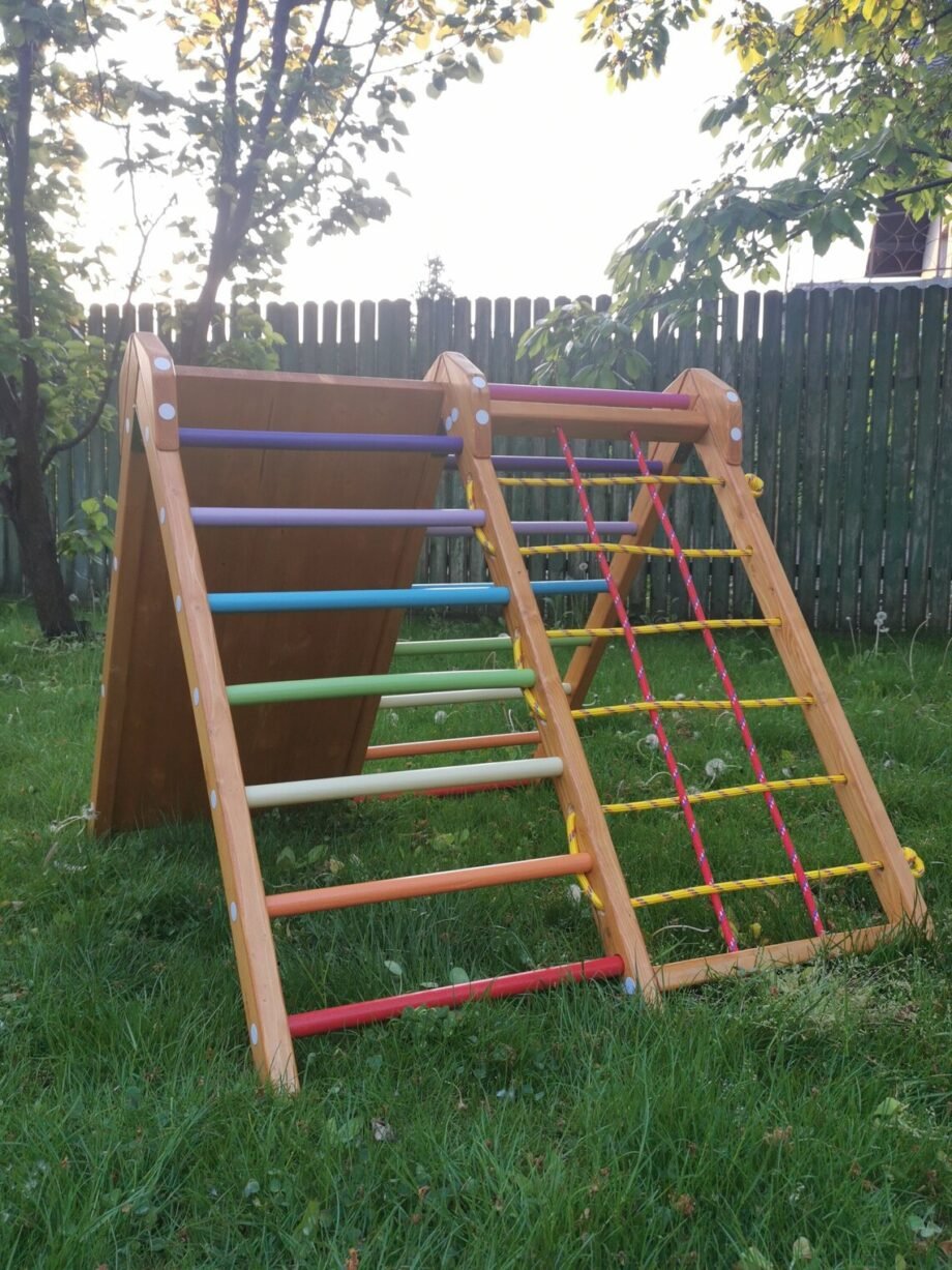 wooden climbing ladder