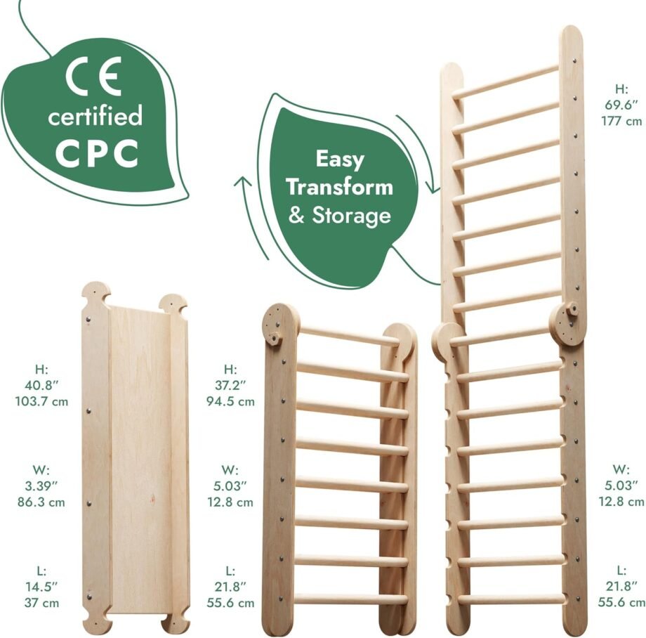 Montessori Wooden Climbing Gym Set