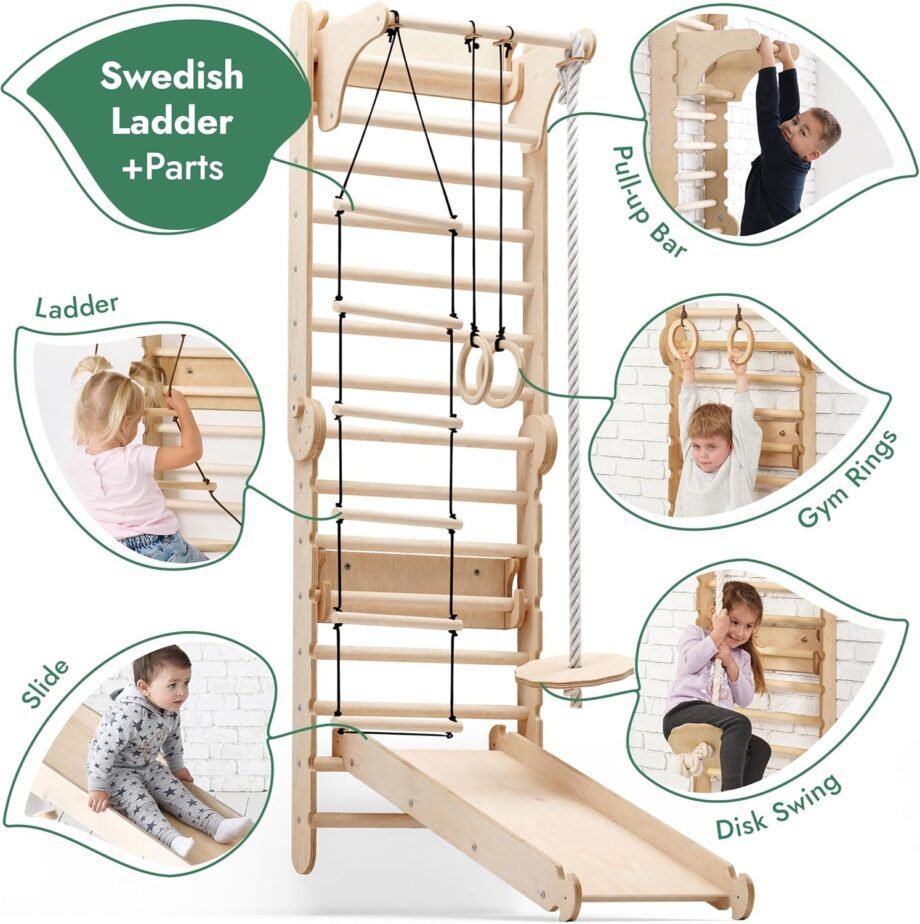 Montessori Wooden Climbing Gym Set
