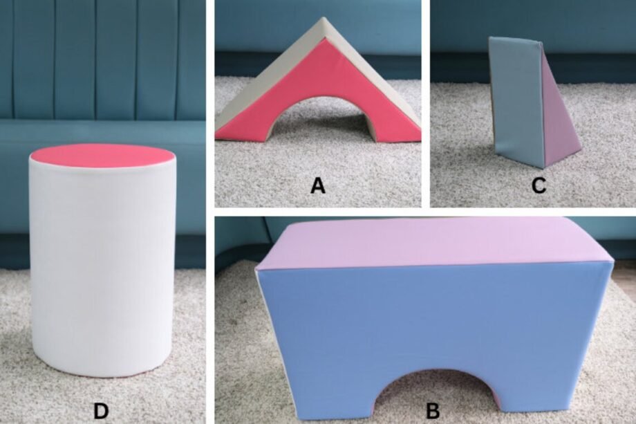 Soft Play 4-Piece Set – Circular, Triangular, and Rectangular Shapes