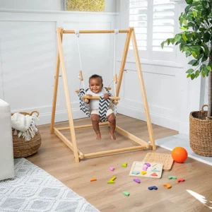 Toddler Foldable Wooden Swing Set