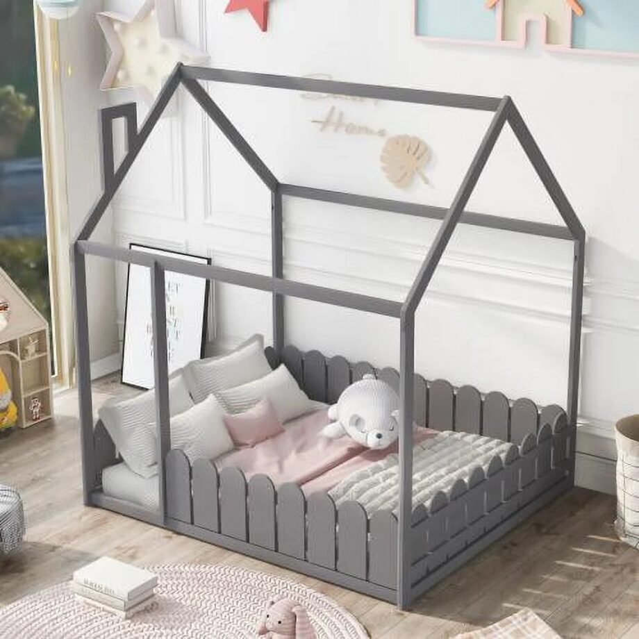 kids house floor bed